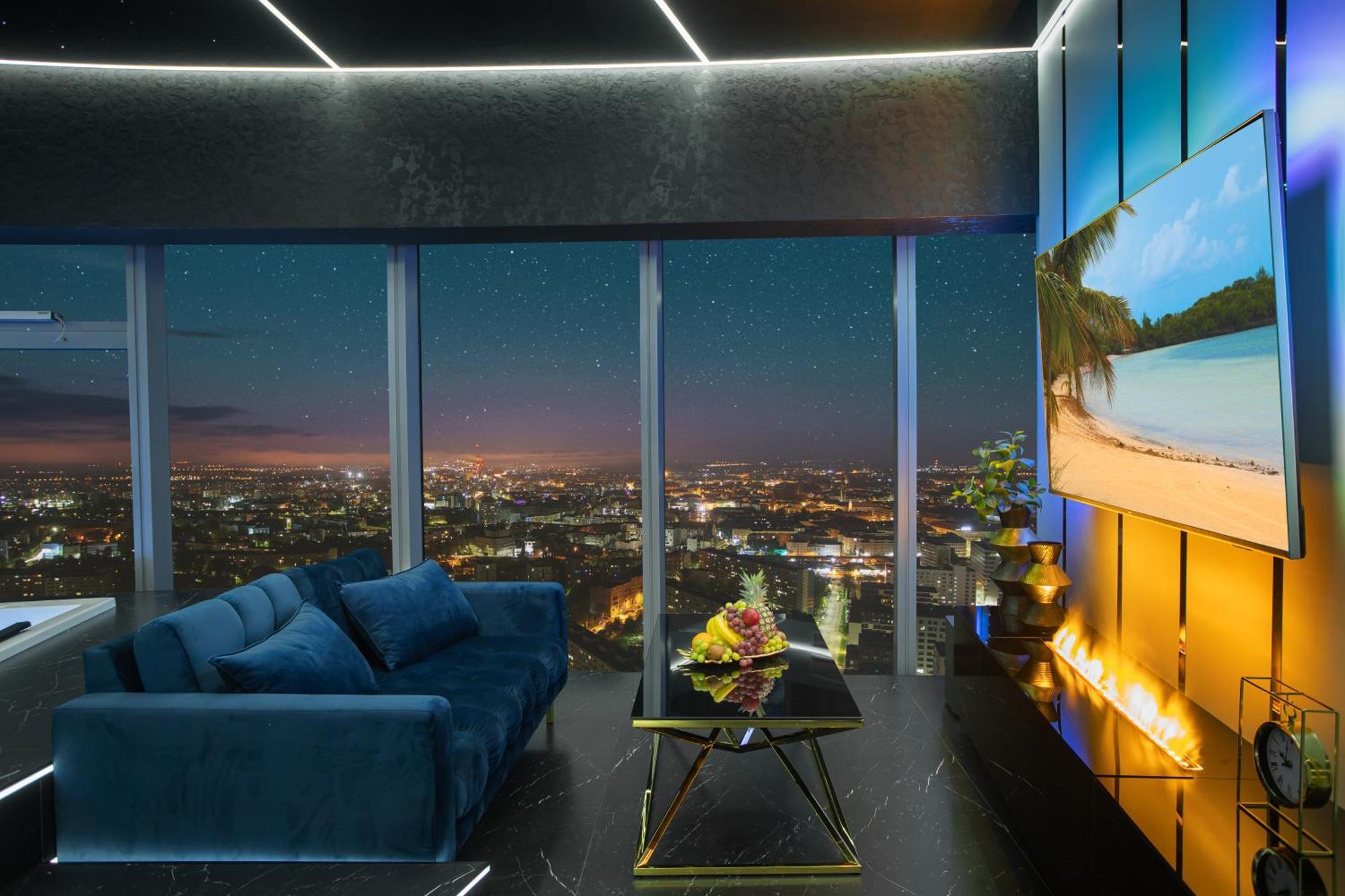 Apartamenty Sky Tower Z Jakuzzi Przy Oknie Вроцлав Экстерьер фото